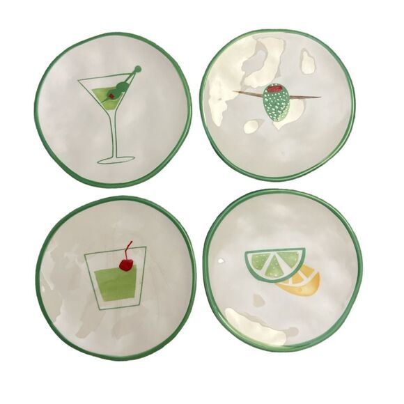 Mariposa Cocktail Plates Amy Van Aarle Appetizer Plate Martini 6” Dishes - Picture 1 of 13